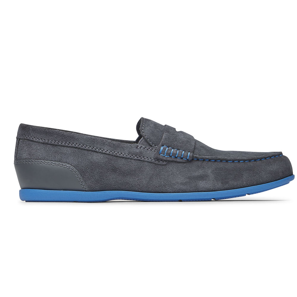 Rockport Singapore Mens Slip-On - Malcom Penny Dark Grey - LD3156984